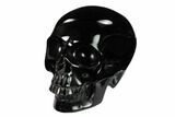 Realistic, Polished Black Obsidian Skull #151030-2